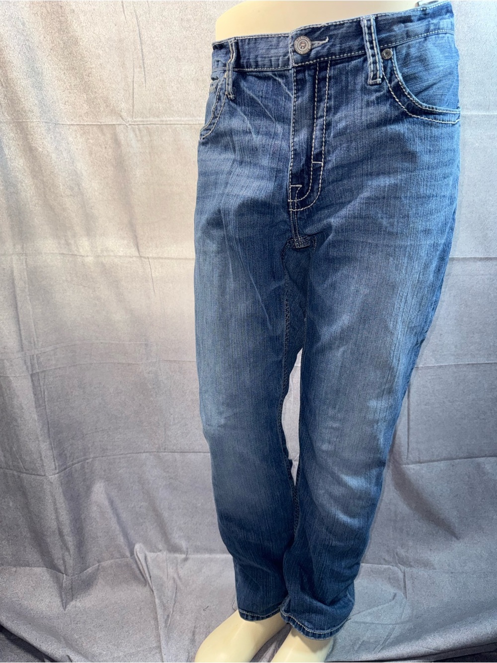1869-BKE Men's Relaxed Blue Denim Jeans
